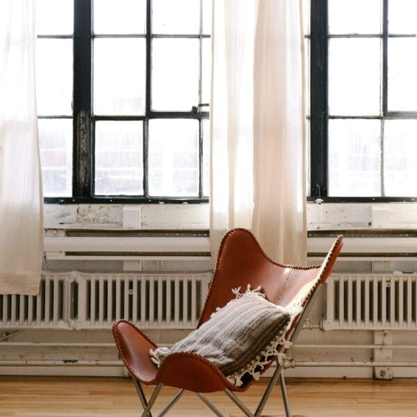 Leather-Clad Leisure Chair