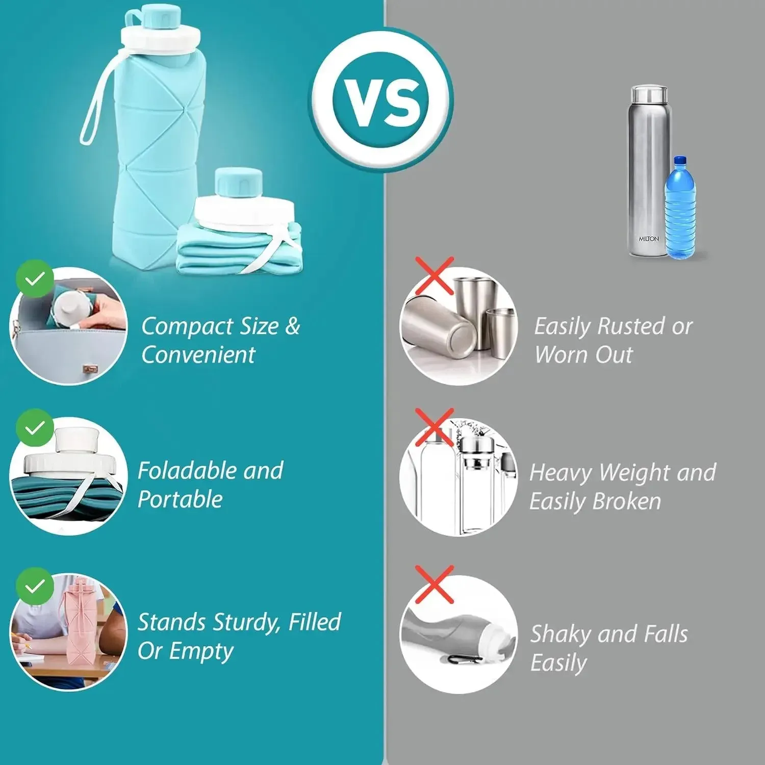 Portable Silicone Water bottle - Image 4